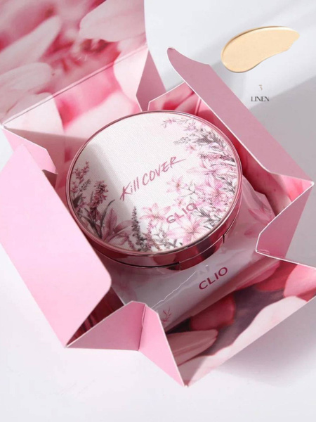 CLIO Тональный кушон с запасным блоком KILL COVER FIXER CUSHION SPF 50 ...