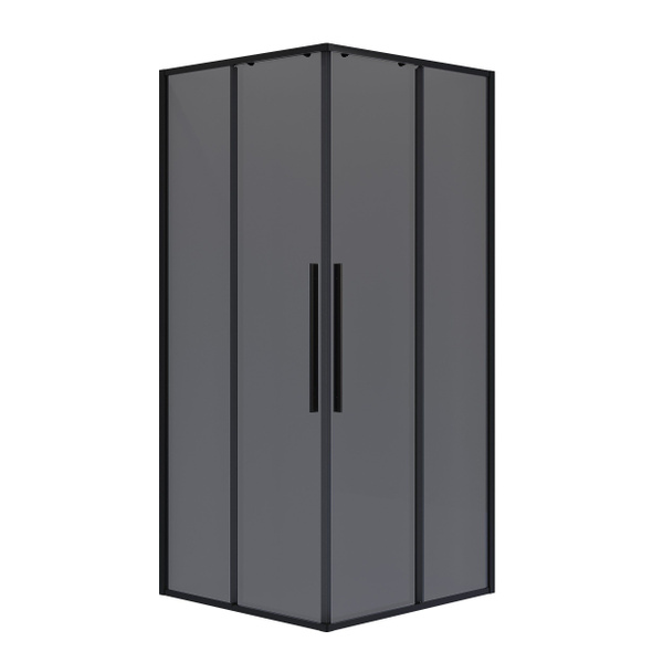 Душ. ограждение NG-2822-34BLACK (80*80*195) квадрат, раздвижная, черный ...