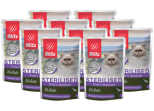 BLITZ HOLISTIC STERILIZED для взрослых кастрированных котов и ...