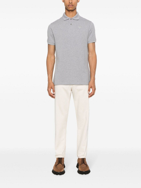 Поло Barbour, размер 54, цвет серый, Состав материала указан на бирке ...