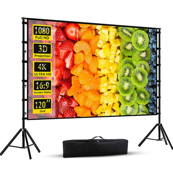 120" Белый Двойной штатив экран для проектора купить на OZON по низкой ...