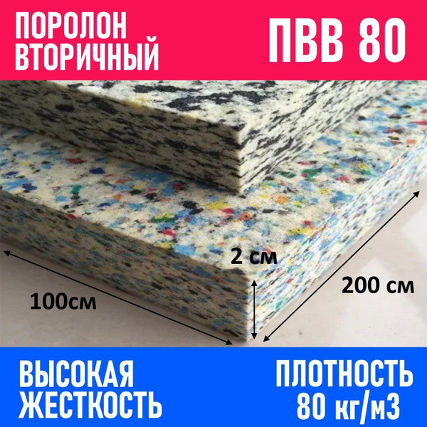 Характеристики Поролон вторичного вспенивания лист 1000х2000х20 мм ...