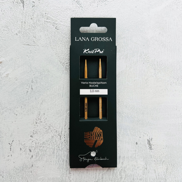 Lana Grossa Съёмные спицы 11,6 см Бук (стандартные) Дерево (4.50 мм ...