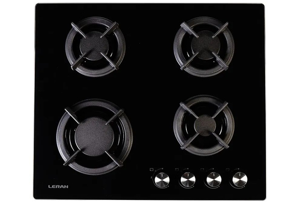 Газовая варочная панель LERAN BASIC GH 64002 BG, 4 конфорки, черная ...