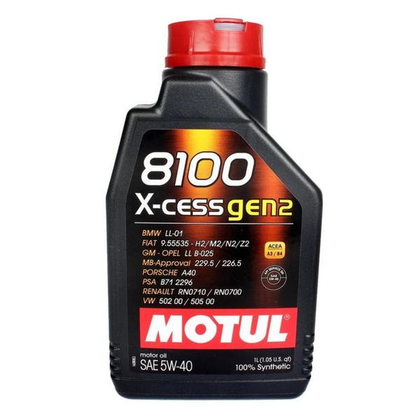 Масло моторное 5W40 синт. 8100 X-cess gen2 A3/B4 SN/CF (1л) (Motul)