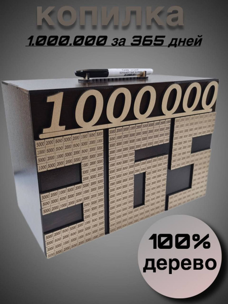 Интерактивная копилка для денег "1000000", 29х20 см купить c доставкой ...