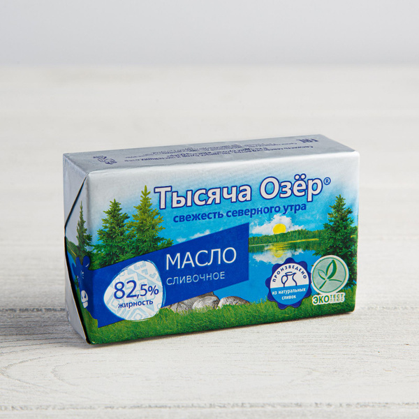 Масло сладкосливочное несолёное 82,5% 180 г, Тысяча Озер купить на OZON ...