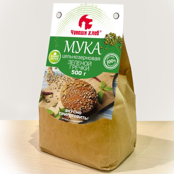 Мука цельнозерновая 500 г, из зеленой гречки купить на OZON по низкой ...