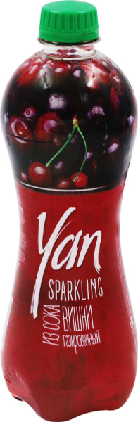 Напиток сокосодержащий YAN Sparkling вишневый газированный, 0.47л ...