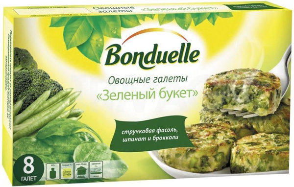 Галеты овощные Зеленый букет Бондюэль, замороженные, 300 г купить на ...