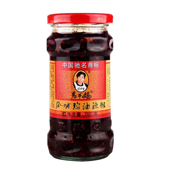 Соус острый чили из черных соевых бобов с курицей Lao Gan Ma Старая ...