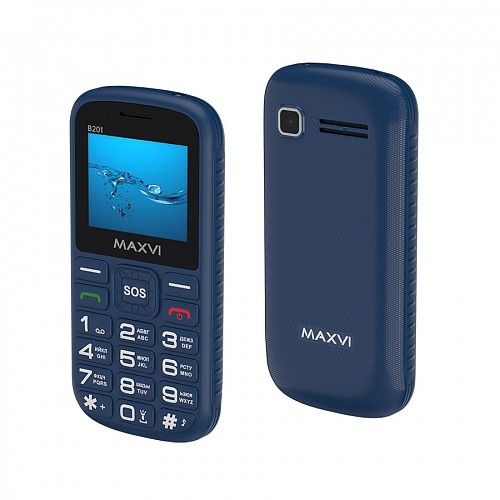 Телефон кнопочный мобильный Maxvi B201, синий купить на OZON по низкой ...