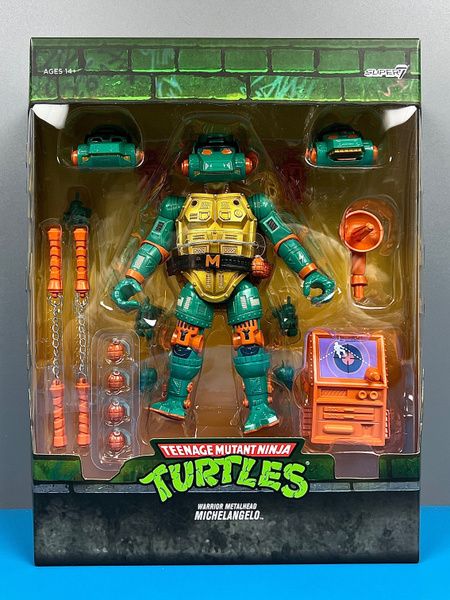 Figurine TMNT Tortues Ninja – Super7 Ultimates – Warrior Metalhead Michelangelo