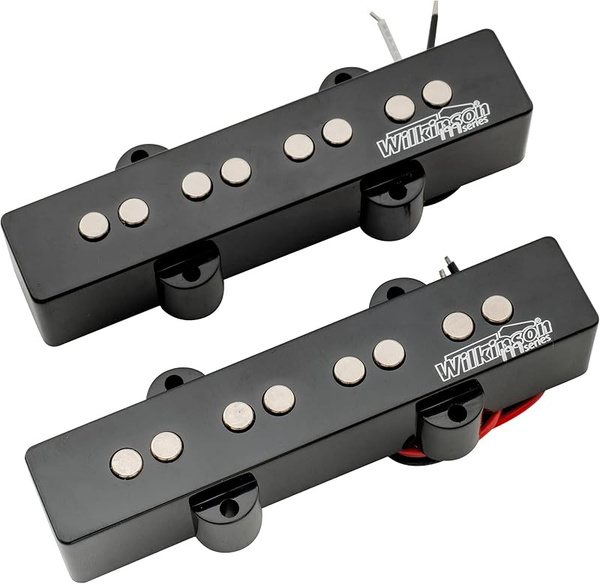Wilkinson WOJB Jazz Bass Neck Pickup - Ceramic, 4-String, For JB Style Bass (Black)
