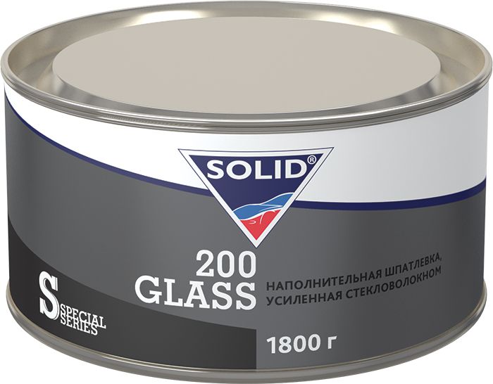 Шпатлевка наполнительная, усиленная стекловолокном SOLID 200 GLASS- (фасовка 1800 гр)