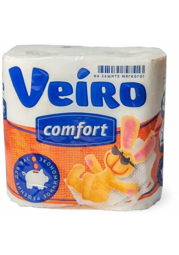 Вейро бумага туалетная 4 рулона 2 слоя. Туалетная бумага Veiro 4 слоя. Вейро комфорт. Туалетная бумага комфорт.