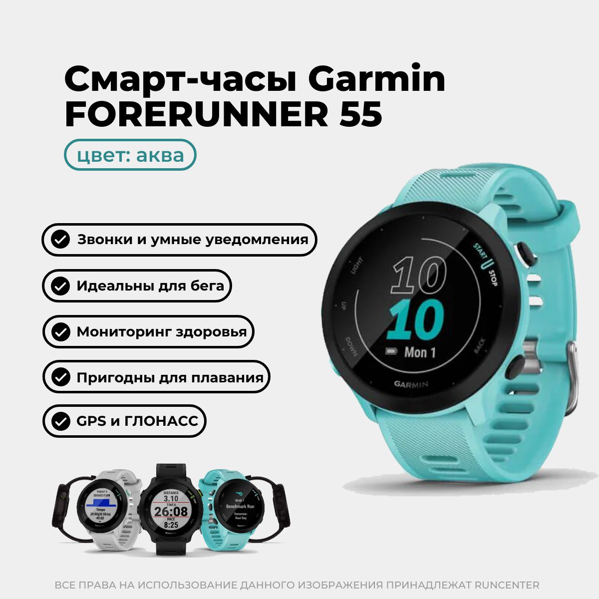 GarminУмныечасыForeRunner55,голубой