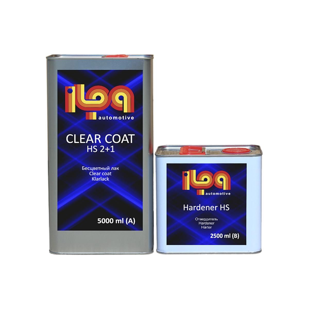 Лак акриловый прозрачный ILPA HS 2+1 Clear Coat 5 л. с отвердителем 2,5 л.