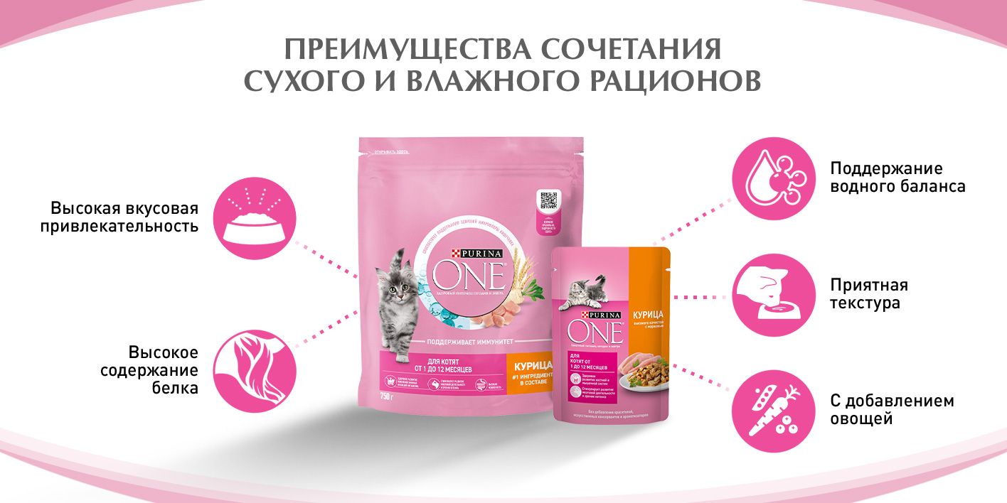 Влажный корм для котят Purina ONE, в соусе с курицей и морковью, 75 г(图4)