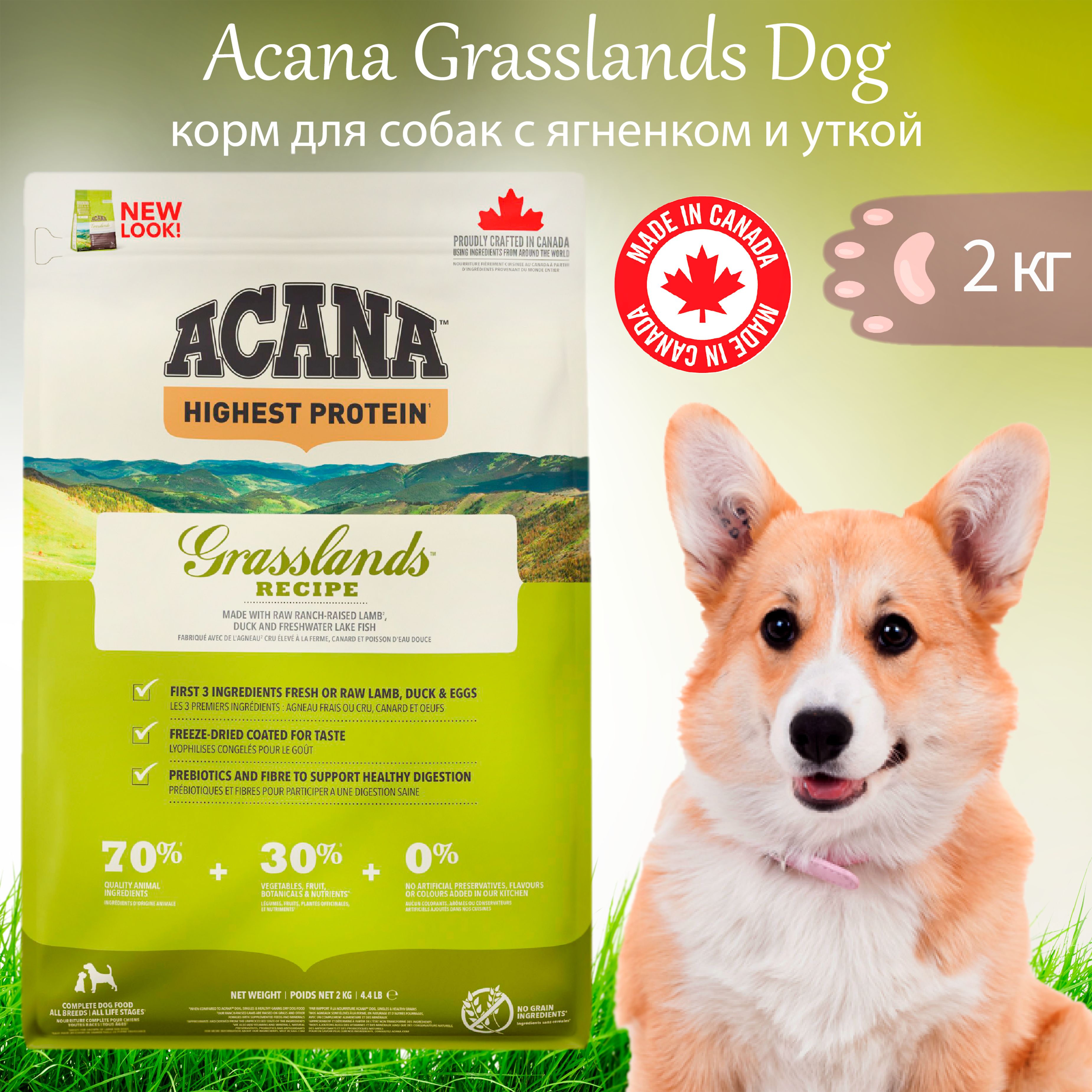 Acana grasslands 2kg hotsell