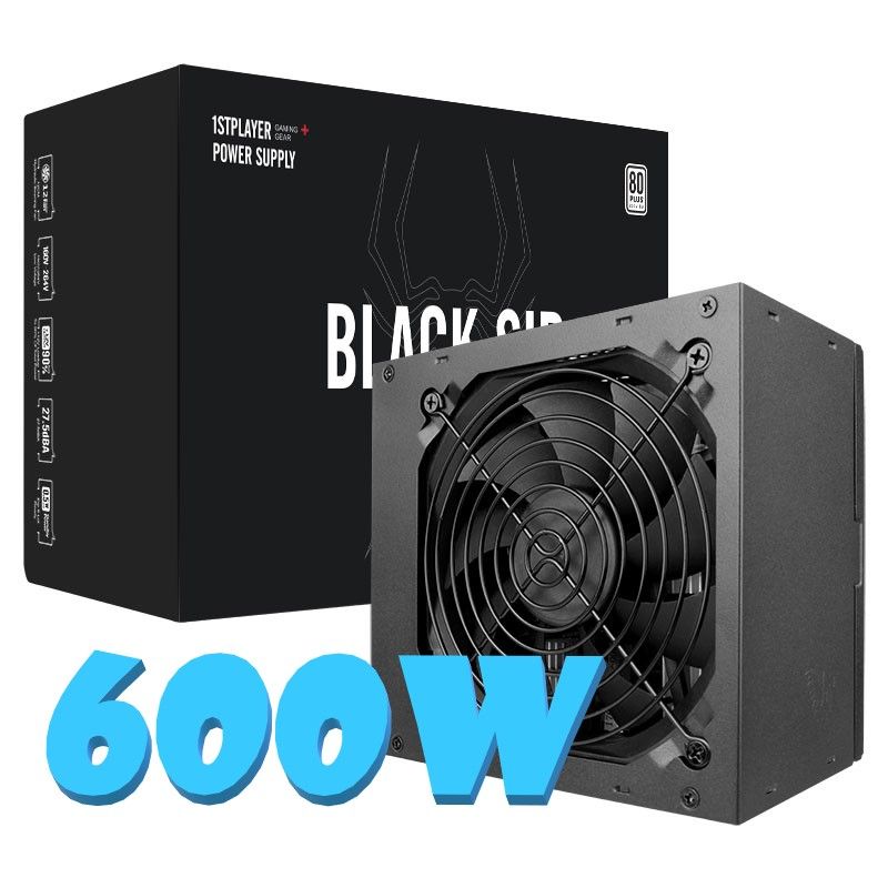 1stPlayer Блок питания компьютера BLACK.SIR, 600 Вт (SR-600W)