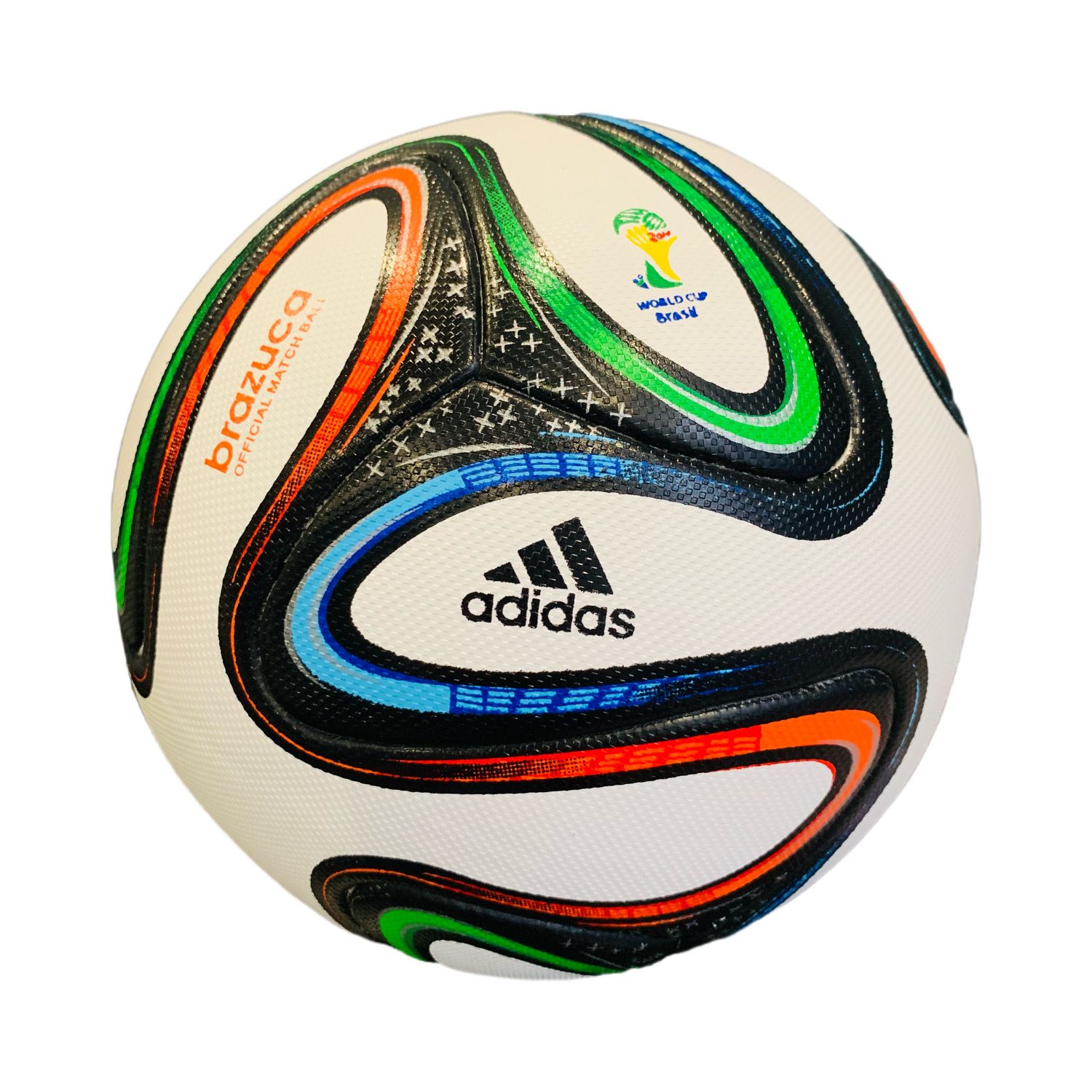 Мяч футбольный Fifa World Cup 2014 Brazuca; Футбольный мяч чемпионат мира  Бразилия 2014 Бразука размер 5; Насос в подарок