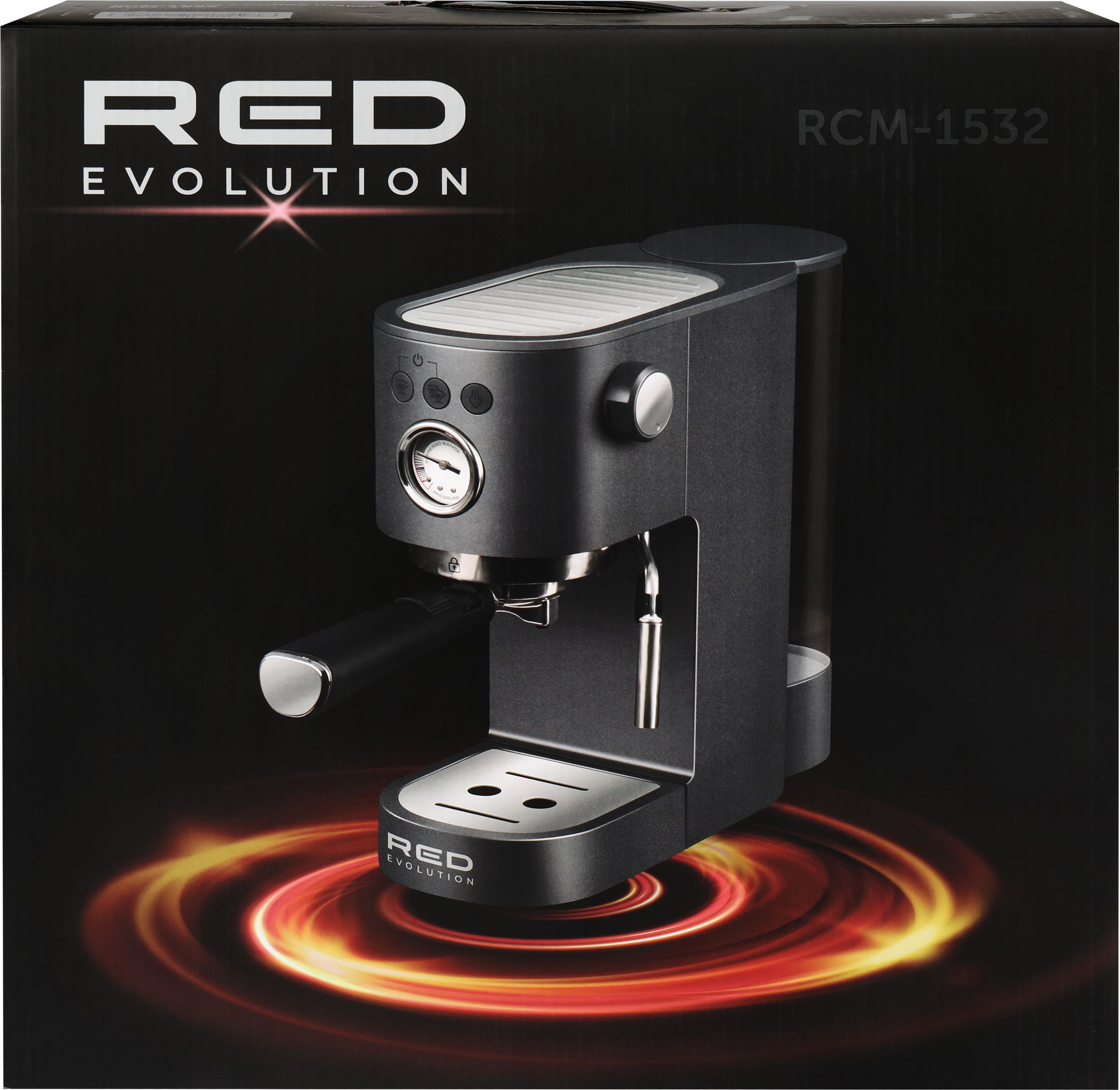 Кофеварка рожковая электрическая RED Evolution RCM-1532 с ручным  капучинатором - купить с доставкой по выгодным ценам в интернет-магазине  OZON (1232860238)