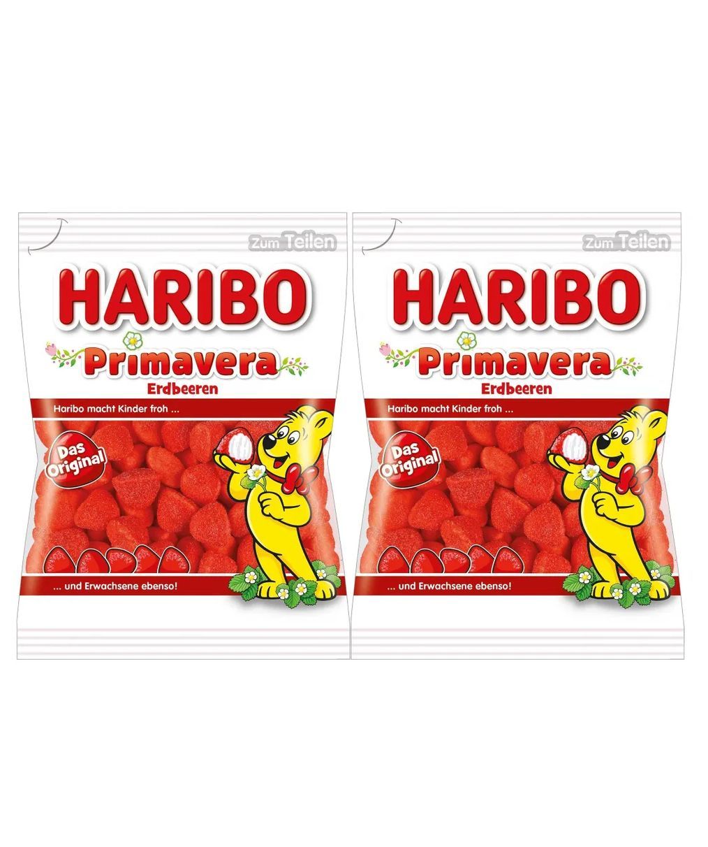 <b>HARIBO</b> Primavera - очень вкусное и мягкое суфле в форме клубничек. 