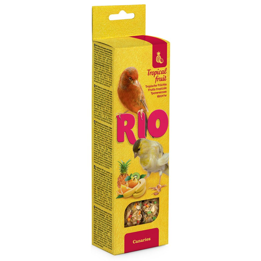 Лакомство для канареек RIO палочки с тропическими фруктами, 2х40 г