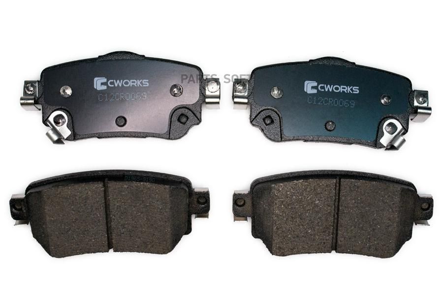 Cworks колодки. Колодки задние CWORKS c12cr0100. C12cr0069 CWORKS. C12cr0139 CWORKS тормозные колодки задние. TRW gdb3110 колодки торм.зад.