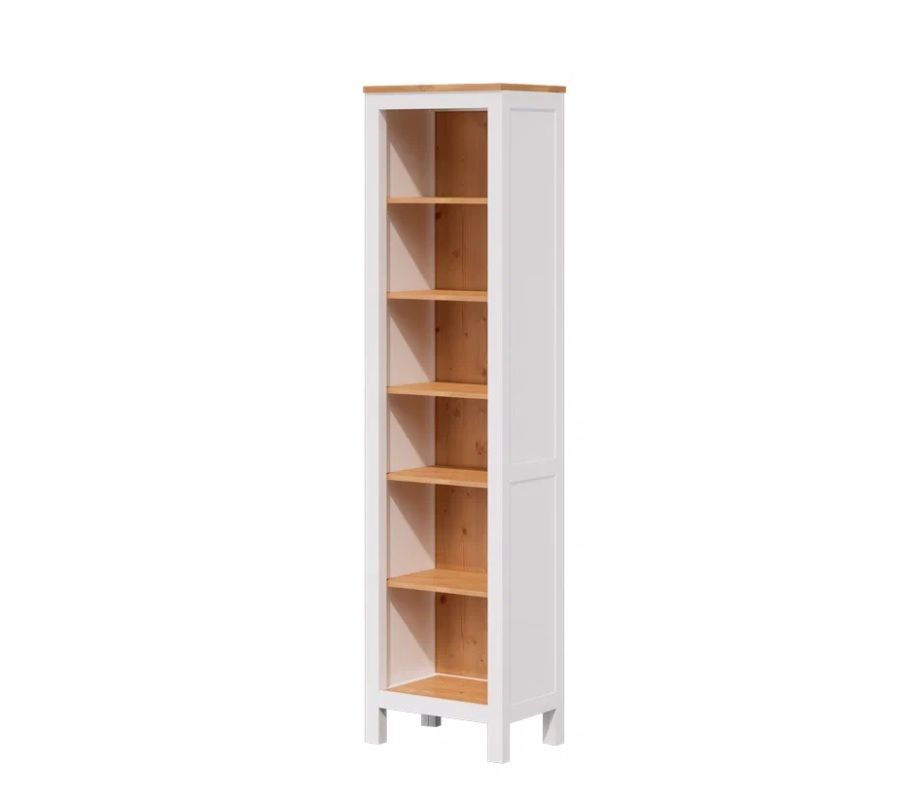 Книжный шкаф Хемнэс Hemnes/ Кымор, белый-светло-коричневый, 49х197см