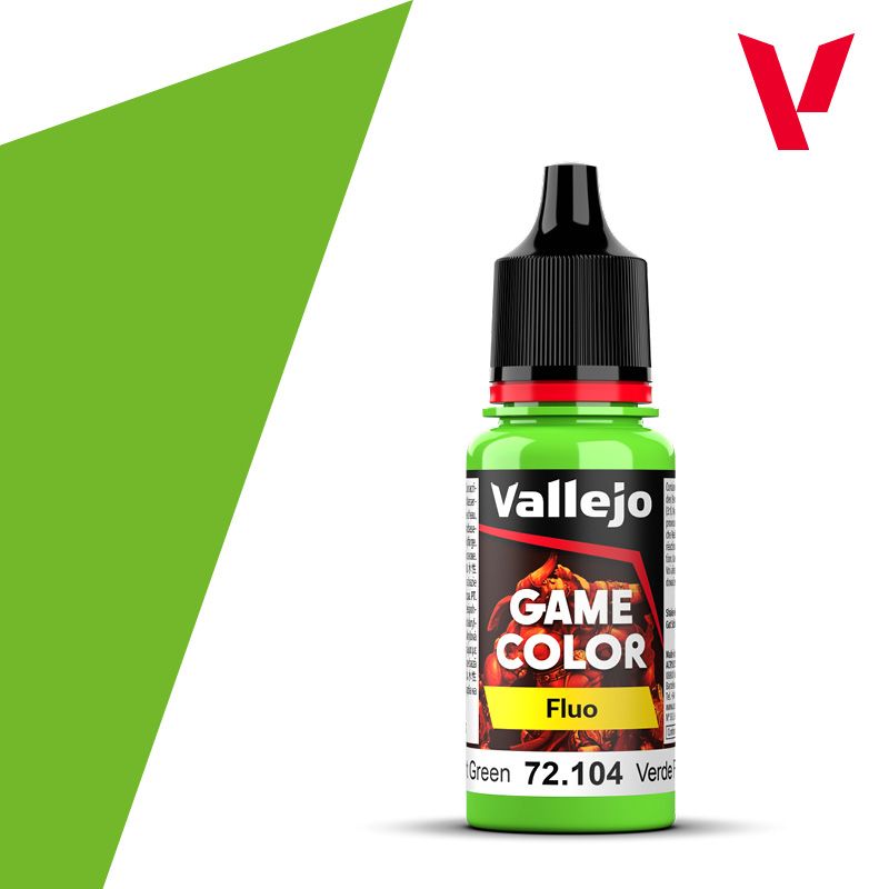 Краска Vallejo 72104 Game Color Fluorescent Green (Флуоресцентный зеленый)