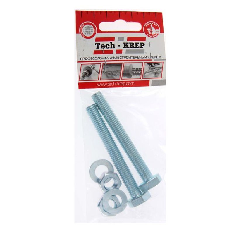 Тех-креп) 152644. Сантехническая шпилька 6х80. Tech krep м10. Гайка оцинкованная din 934 м12 10 штук в упаковке (пакет). Гайка din6334 соединительная оцинк.