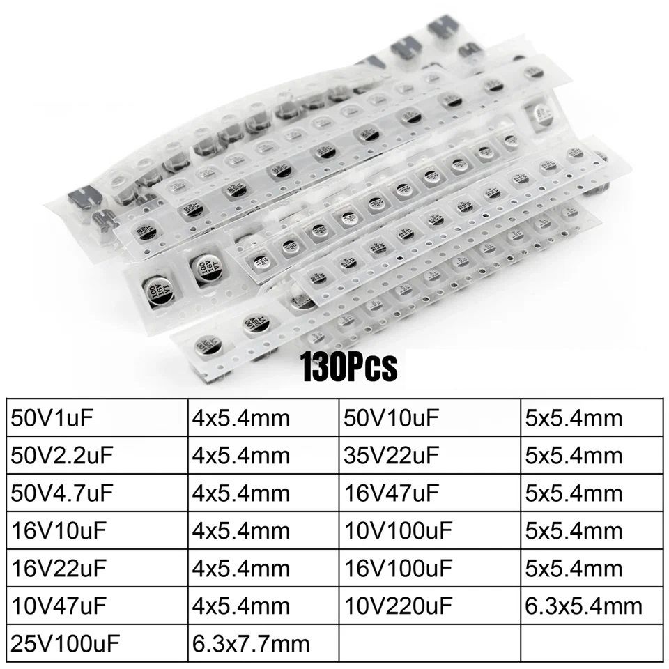 НаборэлектролитическихSMDконденсаторов130шт