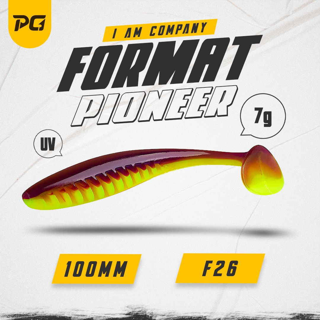 Силиконовая приманка FORMAT PIONEER 100mm (5шт.) цвет F26