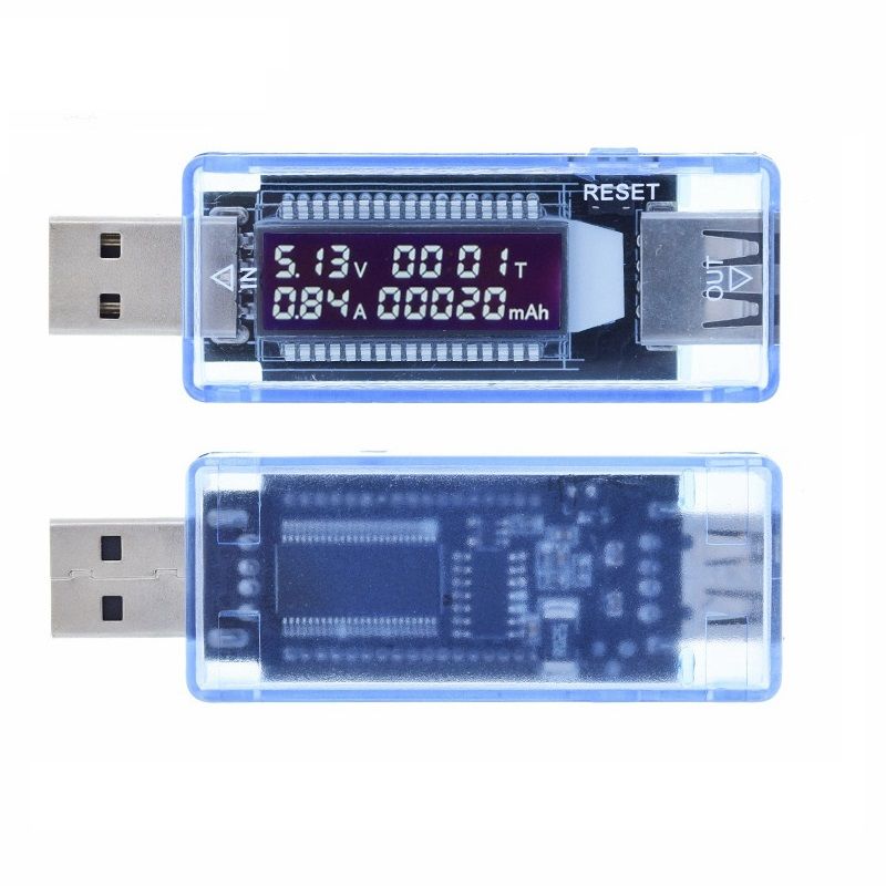 ЦифровойтестерUSB-порта,вольтметр,амперметр,миллиамперчас,время(V,A,mAh,T-время)