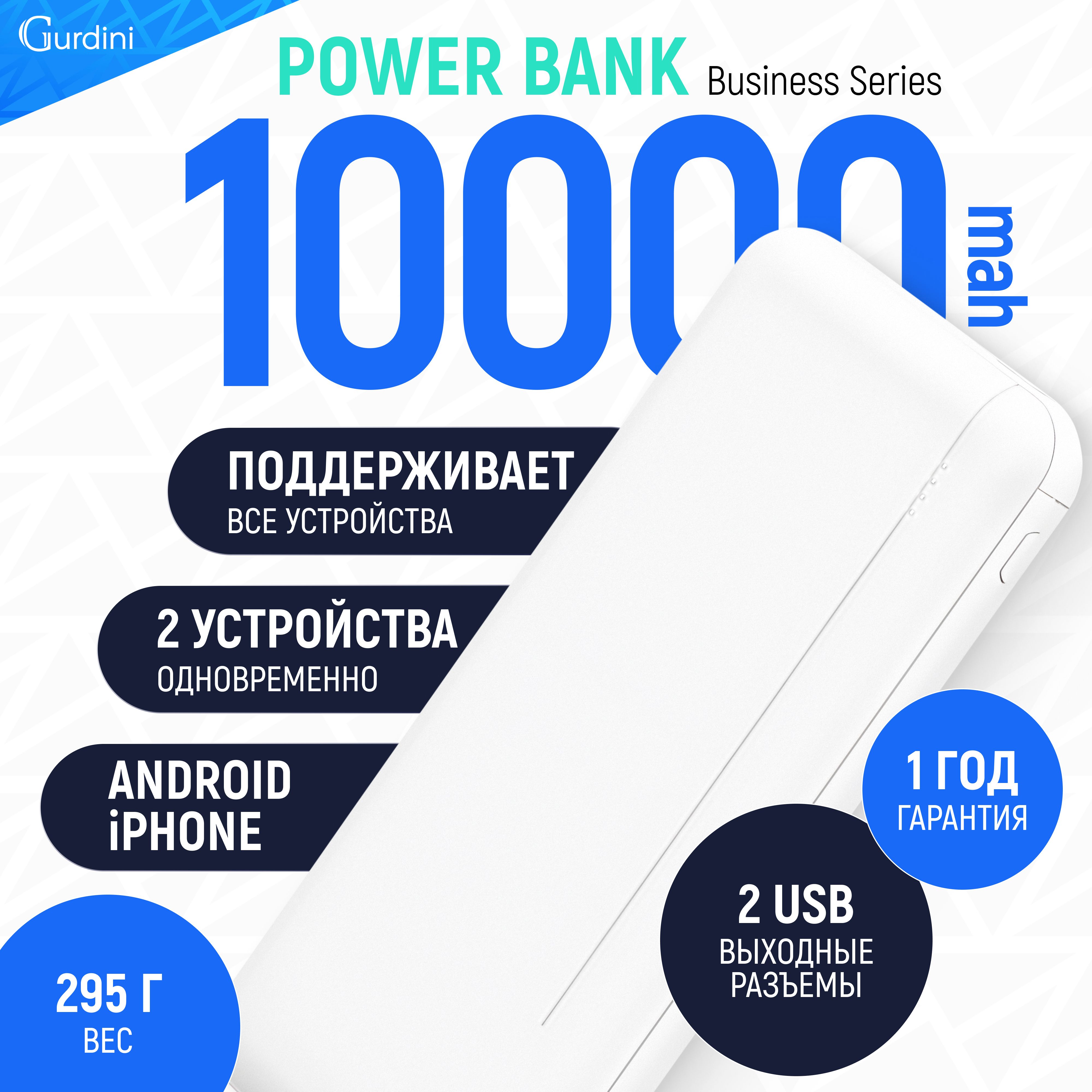 Внешний аккумулятор (Power Bank) Gurdini Business Series GPBS-03W 30000 mAh  - купить по выгодным ценам в интернет-магазине OZON (257050068)