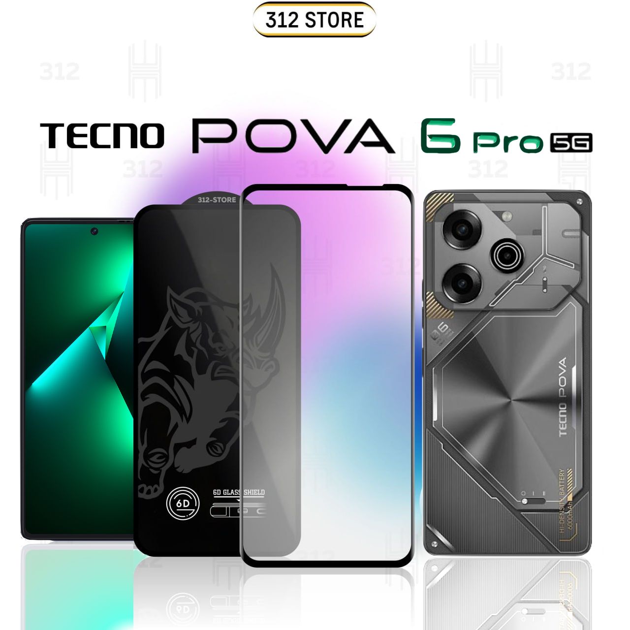 ЗащитноестеклодляTecnoPova6Pro5G,ТекноПова6Про5G5жстеклонаТехноПова6про5G5ж