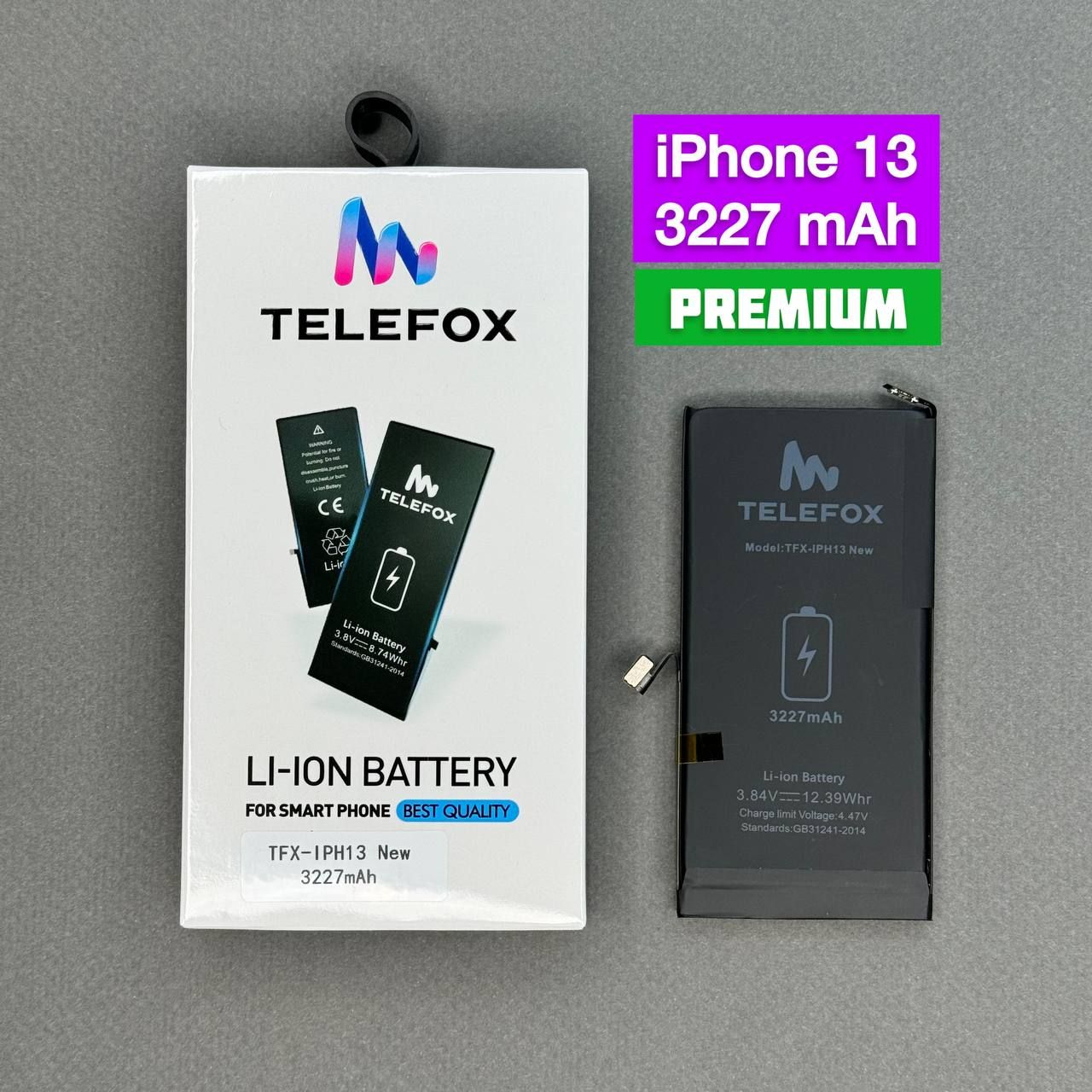 Аккумулятор TELEFOX для Apple iPhone 13 / 3227 mAh / Premium