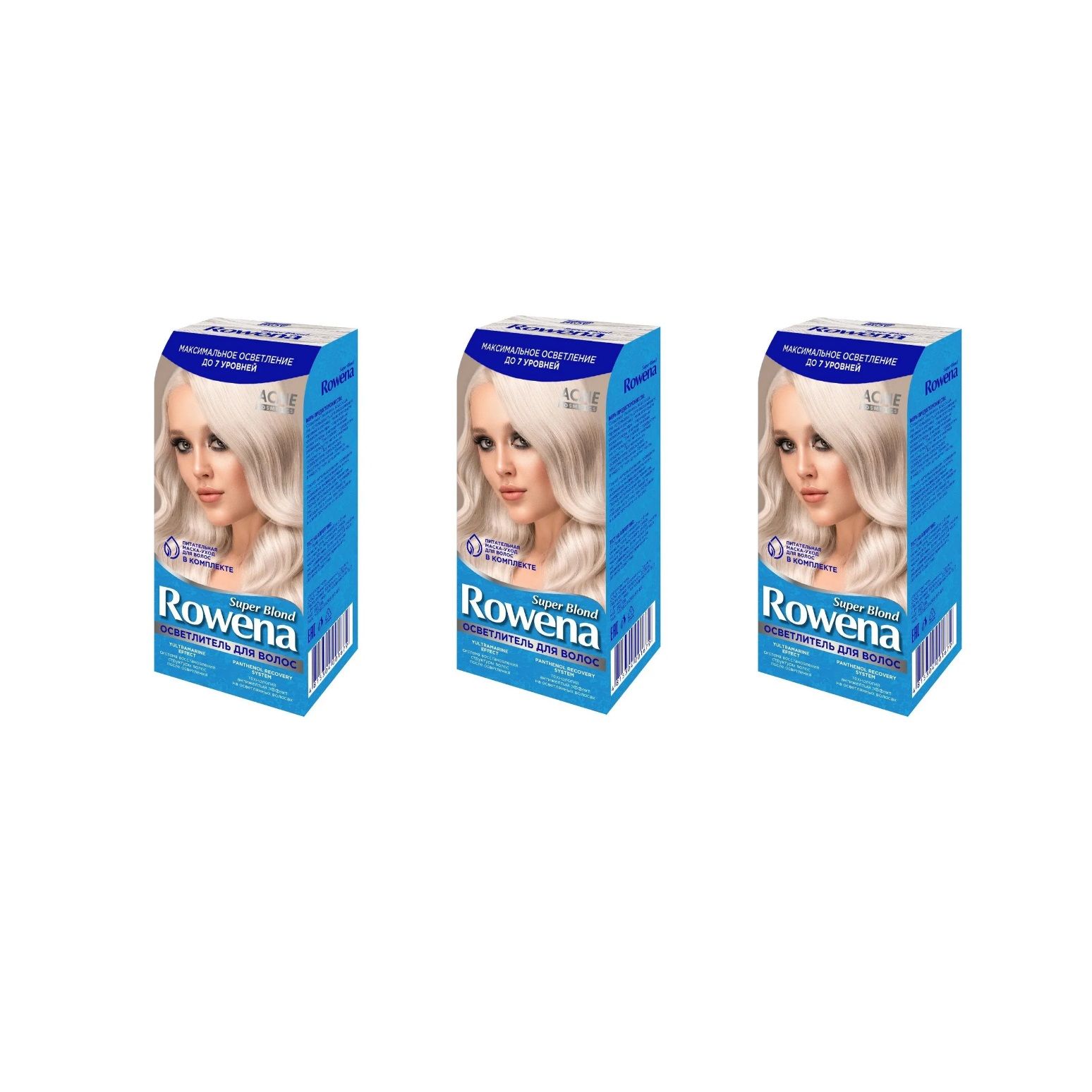 Rowena Осветлитель для волос Super Blond, 3 шт