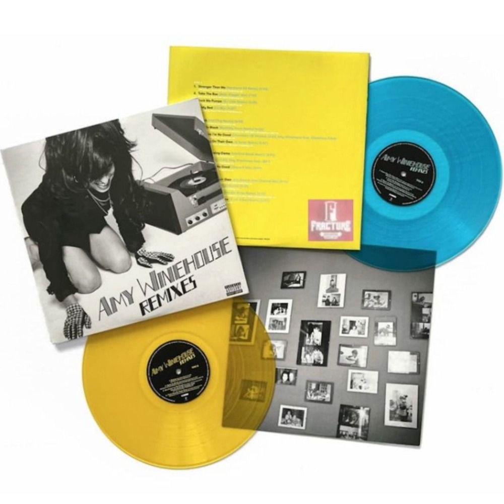 Виниловая Пластинка Amy Winehouse Remixes RSD Exclusive Yellow & Blue Translucent Vinyl 2LP .