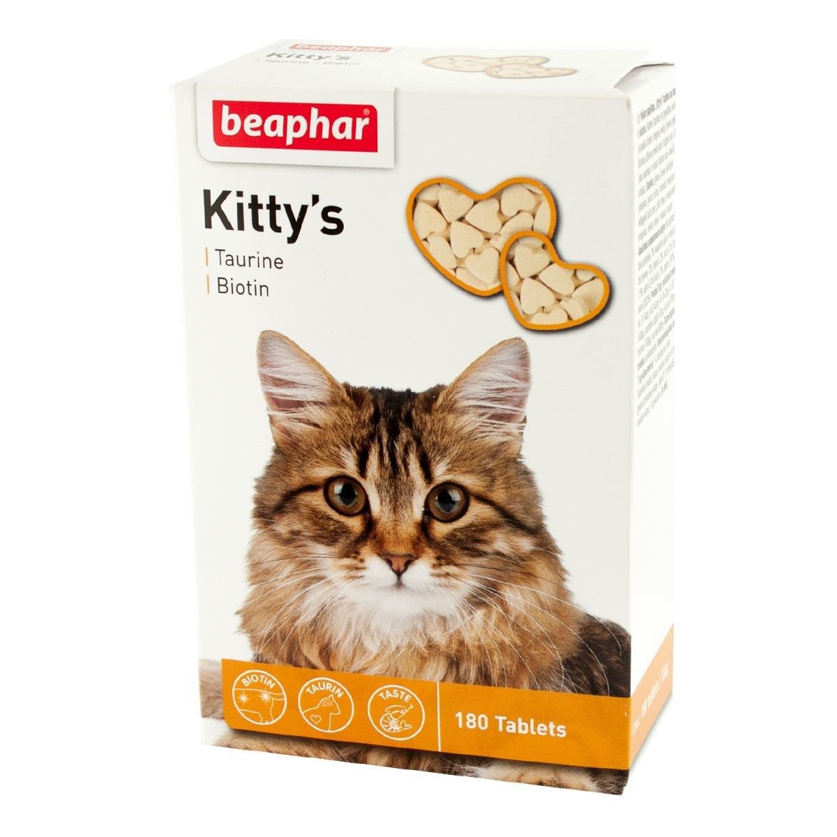 Витамины Для Кошек Beaphar (Беафар) Kittys + Taurine and Biotin, 180шт