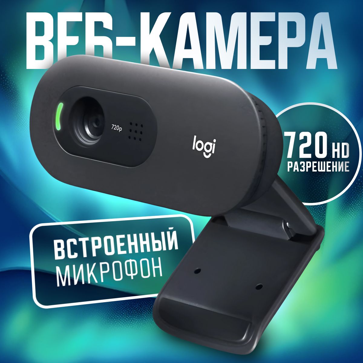 Веб-камераLogitechC505EHD720p,черный