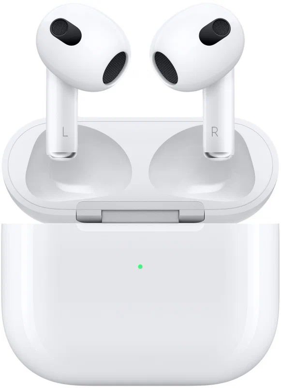 БеспроводныенаушникиAppleAirPods3(третьегопоколения,2022)LightningChargingCase,белый