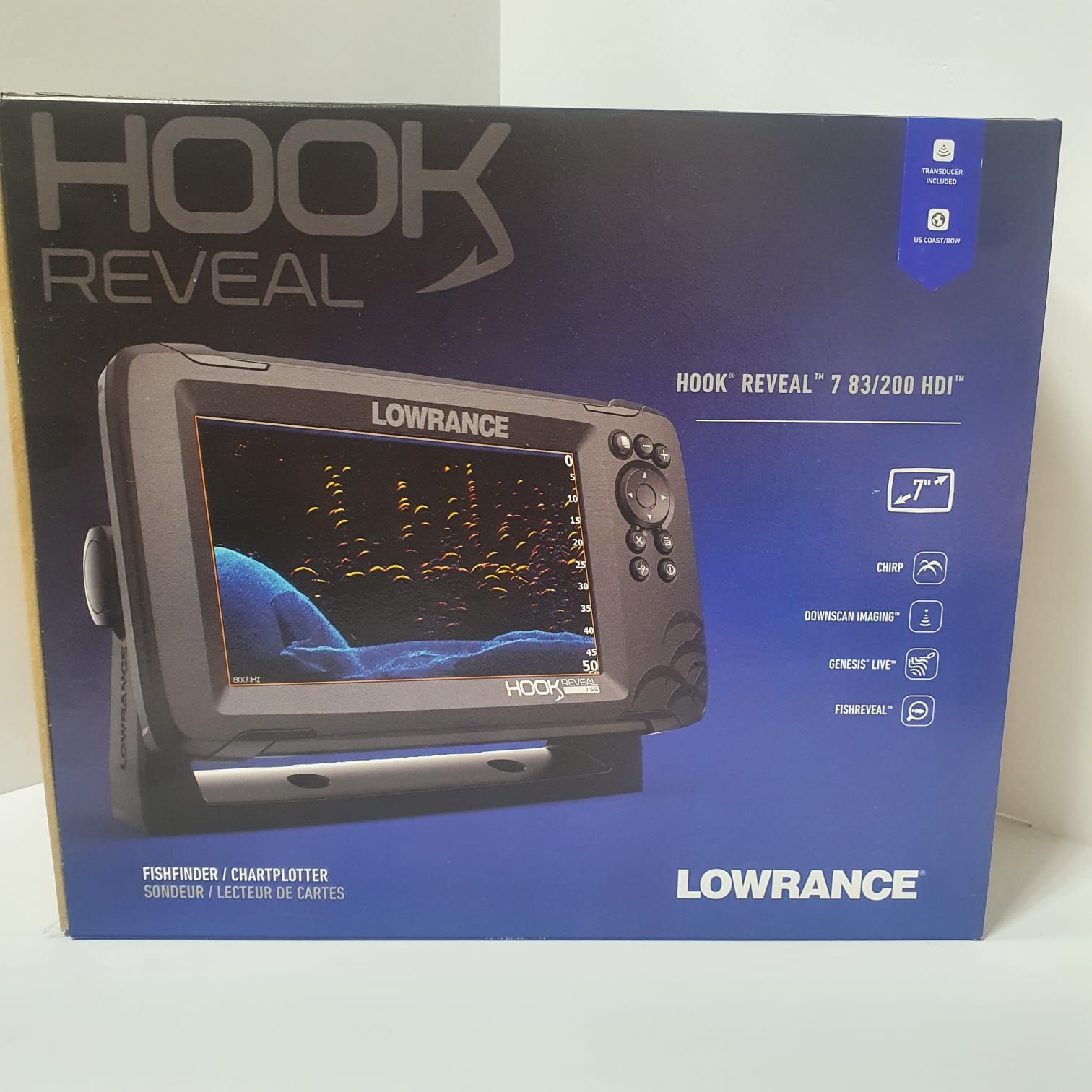 Эхолот-картплоттер Lowrance HOOK REVEAL 7 83/200 HDI ROW