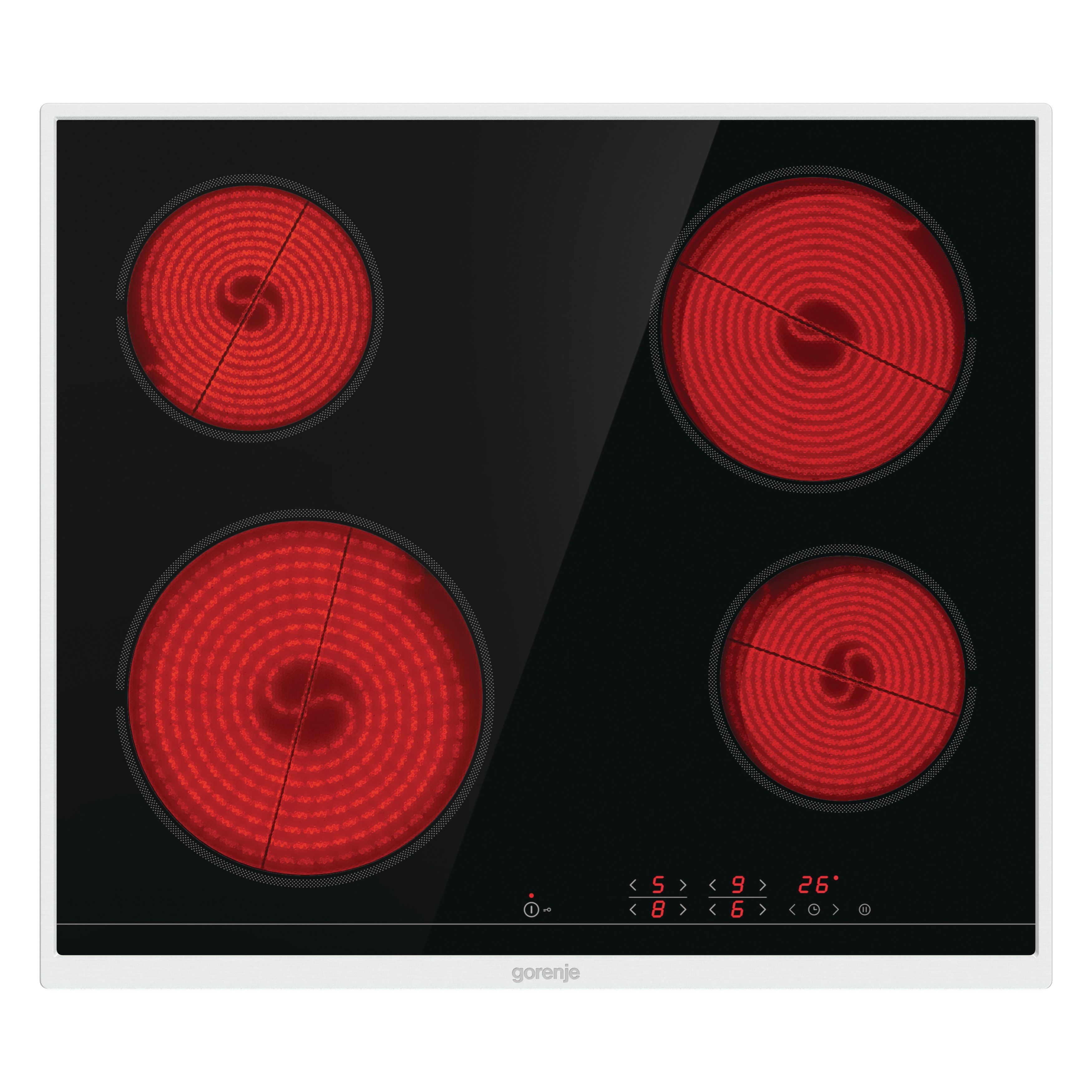 Стеклокерамическая электрическая варочная панель Gorenje ECT641BX, черная