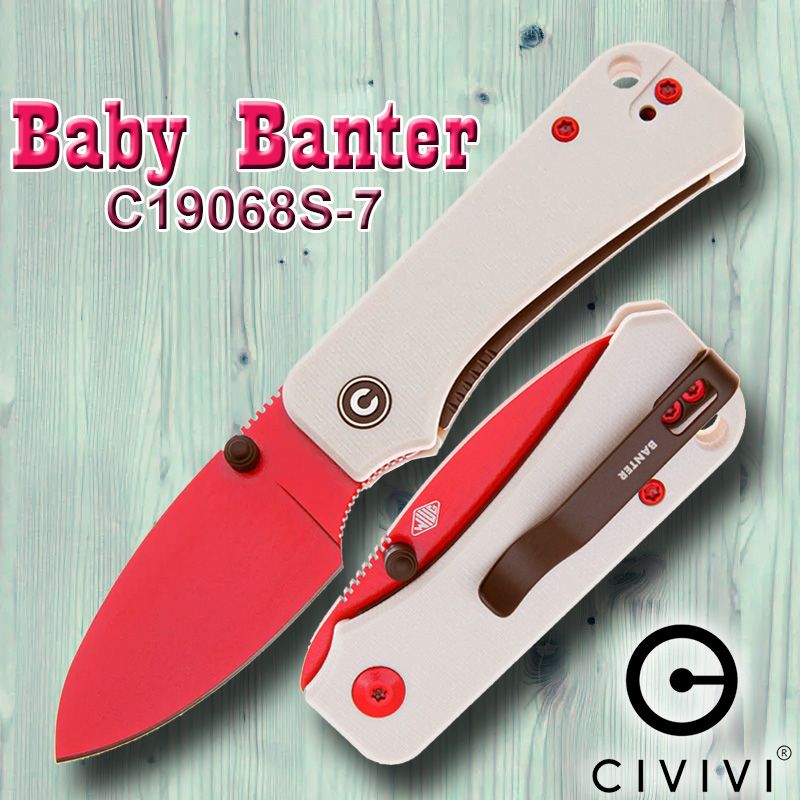 СкладнойножCIVIVIBabyBanter,стальNitro-VRed,рукоятьIvoryG10,артикулC19068S-7