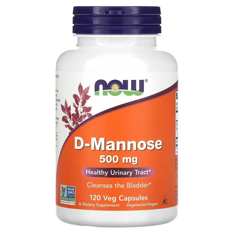 D-манноза, 500 мг 120 капсул D-Mannose от Нау, NOW Foods, США