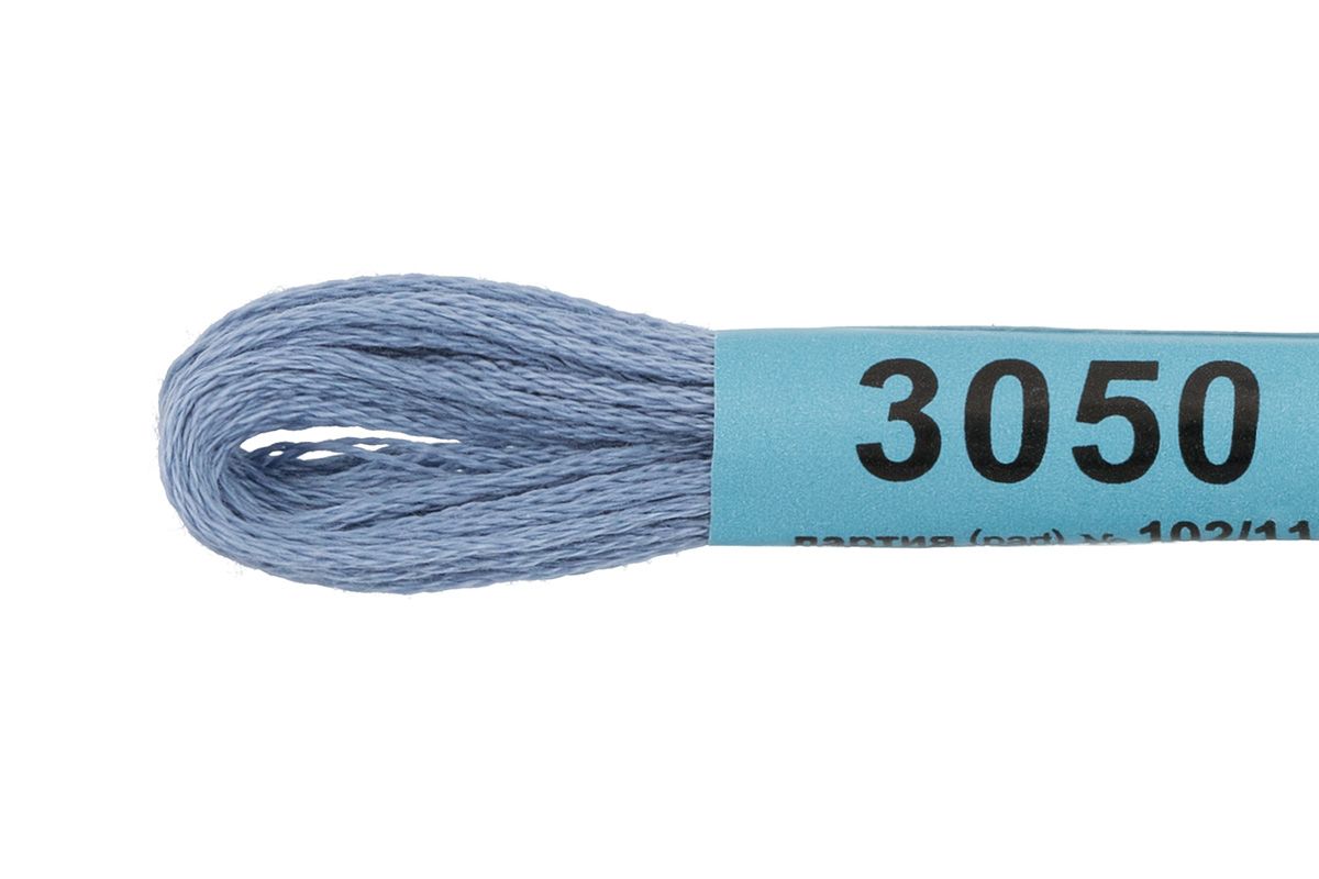 Мулине GAMMA нитки для вышивания 4 шт. по 8 м., 3050 светло-джинсовый