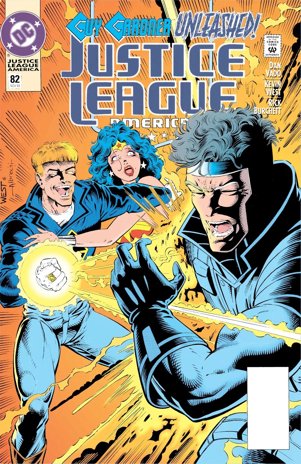 Justice League America #82, 1993. Оригинальный комикс на английском языке.